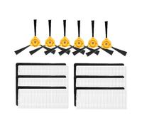 Brosse Latérale ou Lingette de Lavage Compatible avec Ecovacs | Compatible avec Deebot 600, 601, 605, 710, 711, 715(12pcs kit)
