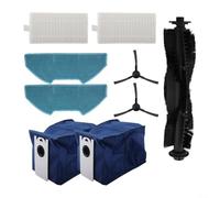 Brosse latérale principale, filtre, chiffon de nettoyage et sac à poussière pour aspirateurs robots bObsweep et Dustin, compatible avec Ultra-Vision, comprend des serpillères en microfibre pour sols