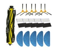 Brosse Latérale Principale, Filtre Hepa, Tissu De Vadrouille Compatible Avec Ikhos Create NetBot S15 Neatsvor X500 X600 Tesvor X500 Pro, Pièces for Aspirateur Robot(C)