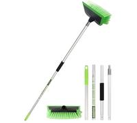 Brosse Lavage Voiture 2 en 1 Avec Raclette PBT Brosse Détail Nettoyage Camion à Poils Souples 60 "151cm Avec Poignée Longue Réglable Pour l’Intérieur Extérieur Camion Bateau Pont Maison Balayage Neige