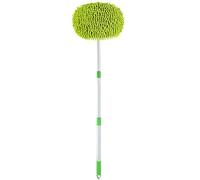 Brosse Lavage Voiture Nettoyage à Manche Long de Vadrouille, 118cm Chenille Microfibre Balai Pinceau pour Véhicule Voitures Camion Caravane, sans Rayures
