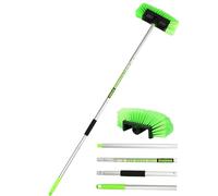 Brosse Lavage Voiture PBT Cinq Côtés 60" 151cm avec Poignée Longue Extensible Brosse Récurage à Poils Doux pour Extérieur Intérieur Voiture SUV Caravane Bateau Pneus Panneau Solaire Balayage Neige