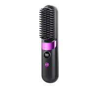 Brosse lissante à cheveux - Peigne coiffant rapide réglable à 4 vitesses 35 W | Lisseur à cheveux rechargeable sans fil pour les voyages, l'hôtel, le w nd, le dortoir et la commutation quotidienne
