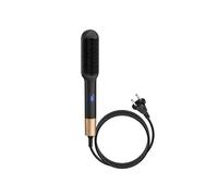 Brosse Lissante Chauffante Céramique PTC Anti-Brûlure Noir Or