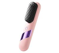 Brosse Lissante Cheveux 4 Réglages de Température, Rechargeable USB, | Peigne Lissant Pour Les Employés De Bureau Et Étudiants, Salon À Domicile, Dortoir Et D'Affaire