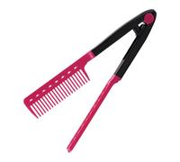 Brosse Lissante Design incurvé en, taille compacte et peigne à usages | Ions Négatifs Céramique Chauffe Rapide Température Réglable Bi-tension Pour Maison, , Déplacement