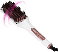 - Brosse Lissante Expert Ion Brush 65W Picots 3D Céramique Ionique 6 Temp. 130-230ºC Écran Électronique Arrêt Auto Câble 360º