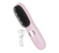 Brosse Lissante Portable | Avec 3 Réglages De Chaleur | Rechargeable Peigne Lissant Sans Fil | Pour Les Types De Cheveux | Pour La Maison Et Les Voyages 20,6 X 4,5 X 4 Cm.
