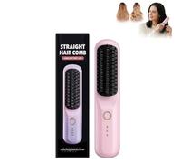 Brosse Lissante Portable Sans Fil, 2026 Nouveau Peigne Chauffant avec 3 Températures, Mini Lisseur 20s Chauffage Rapide, Fer a Lisser Avec éCran LED, Pour Un Coiffage Lisse Au Quotidien