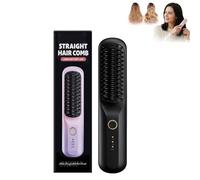 Brosse Lissante Portable Sans Fil, 2026 Nouveau Peigne Chauffant avec 3 Températures, Mini Lisseur 20s Chauffage Rapide, Fer a Lisser Avec éCran LED, Pour Un Coiffage Lisse Au Quotidien