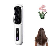 Brosse lissante portable Velinca Pro,Bellabrush Pro Cordless Straightening Brush,2025 new Brosse lissante portable Velinca Pro,Cordless Portable Straightening Comb for All Hair Types (Blanc)
