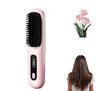 Brosse lissante portable Velinca Pro,Bellabrush Pro Cordless Straightening Brush,2025 new Brosse lissante portable Velinca Pro,Cordless Portable Straightening Comb for All Hair Types (Rose)