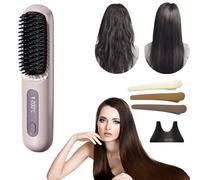 Brosse Lissante Portable Velinca Pro, Brosse Lissante Sans Fil Velinca, Mini Lisseur Sans Fil Pour Tous Types De Cheveux, Coiffage Express, Idéal Pour Les Voyages, Le Bureau (PURPLE)