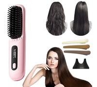 Brosse Lissante Portable Velinca Pro, Brosse Lissante Sans Fil Velinca, Version améliorée Mini Lisseur Sans Fil Pour Tous Types De Cheveux, Coiffage Express, Idéal Pour Les Voyages, Le Bureau (PINK)