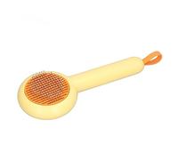 Brosse Lissante pour Animaux de Compagnie, Poignée Confortable, Respectueuse de la Peau, Rangement Pratique, Peigne d'épilation pour Salon d'Animaux de Compagnie (YELLOW)