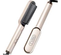 Brosse Lissante Pour Cheveux Fer à Lisser Avec Peigne IntéGré 20s PTC Chauffage & 5 RéGlages De TempéRature