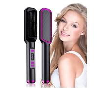 Brosse Lissante Pour Cheveux,Fer à Lisser Avec Peigne IntéGré,2Minutes PTC Chauffage,30RéGlages De TempéRature,Anti-BrûLure LCD Liss