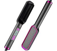 Brosse Lissante Pour Cheveux, Fer à Lisser Avec Peigne IntéGré, Anti-BrûLure LCD Lisseur Cheveux, Professionnels Hair Straightener