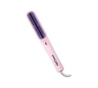 Brosse Lissante Pour Les Cheveux, Peigne Ionique Pour Cheveux Bouclés, Brosse Chauffante avec Design de Sécurité Anti-Brûlure pour les Déplacements, les Voyages d'Affaires et l'École