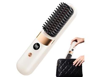 Brosse lissante rechargeable à 4 températures, avec arrêt automatique, pour maison, appartement, résidence universitaire, voyage