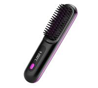Brosse Lissante Sans Fil - 8 Pouces Peigne Chauffant | Température Réglable, Chauffe Rapide, Portable & Polyvalente Pour Voyage, Maison, Mariage & Coiffure Quotidienne