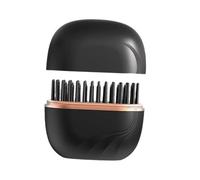 Brosse Lissante Sans Fil, Brosse Lissante pour Cheveux 2000mAh, Mini Lisseur Sans Fil Rechargeable, Peigne Chauffant à 3 Températures (160-200°C), 30S Chauffe Rapidement, Brosse Chauffante, Noir