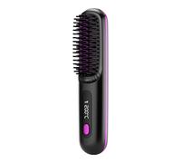 Brosse Lissante Sans Fil - Céramique 20x4.5x3cm, Brosse Chauffante Portable Avec 3 Niveaux De Chaleur | Chauffage Rapide 30s, Outil Coiffure Ions Négatifs Pour Maison Et Voyage.