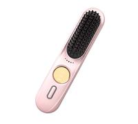 Brosse Lisseuse de Voyage - Chauffage Rapide 9 Niveaux 35W Anti-Brûlures Rechargeable,Brosse Coiffante Chauffante Anti Frisottis Pour Cheveux | Pour Les Vacances, Voyages, Trajets, Rendez-vous Et