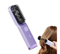 Brosse Lisseuse Sans Fil pour Cheveux,Affichage LED 4 Réglages de Température Rechargeable USB - Peigne Lisseur pour Cheveux - Pour Domicile, Salon, Dortoir, Voyage, Déplacement