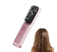 Brosse Lisseuse Sans Fil pour Cheveux,Rechargeable USB à chauffage rapide avec écran LED,Peigne électrique lissant les cheveux - Pour Salon, Dormitory, Voyage, Déplacement Professionnel, Coiffure