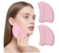 Brosse lymphatique pour le visage (lot de 2) - Masseur contour en silicone pour le visage et le cou - Brosse de drainage lymphatique portable pour une routine soin quotidienne - lympha