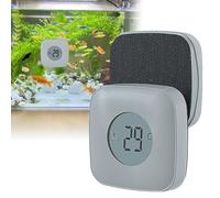 Brosse magnétique pour aquarium - Nettoyeur de vitre magnétique avec affichage de la température - Brosse magnétique pour aquarium - Nettoyant pour verre à poissons - Nettoyage des algues