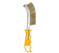 Brosse main Manche Plastique Jaune fil Laiton 260x40 Nettoyage