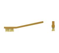 Brosse manuelle coudée de 196 mm, avec poignée ergonomique et poils résistants, idéale pour les travaux de menuiserie et les finitions précises.