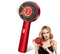 Brosse Massage Cuir Chevelu,Masseur Tete Cheveux,Masseur électrique du cuir chevelu,peigne électrique portable de massage du cuir chevelu et des cheveux,Pour les hommes et les femmes,Rouge
