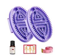Brosse Méridienne - 15x10cm | Brosse À Pression Méridienne Ergonomique Avec Règle De À Huile | Peigne De Massage De Relaxation Du Corps Entier | Brosses De Thérapie Par Points D'
