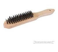 Silverline PB06 Brosse métal haut rendement, manche bois 6 rangs