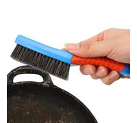 Brosse métallique - 16 x 2,8 cm, poignée compacte, grattoir en fer résistant aux rayures, détartrant | Poignée confortable et sûre, lavage manuel ergonomique, contamination du béton,