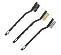 Brosse Métallique, 3 pièces Mini Brosses Métalliques, Set de Brosses Métalliques, Brosse Acier Inoxydable, Laiton et Nylon, Pour le Nettoyage des Scories de Soudure, de la Saleté et de la Rouille
