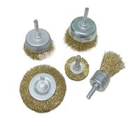 Brosse métallique à large face Conflex Brush， Brosses métalliques en acier plaqué laiton, 50 mm/60 mm/75 mm, for perceuses, outils rotatifs(1 set a)
