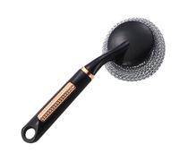Brosse métallique à long manche pour extérieur | Balai métallique pour planchers extérieurs pour comptoirs, planches à découper, plats, réfrigérateurs, peinture