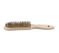 Brosse métallique à main - 295x30 mm, lait.4rg manche bois - SIDAMO - 10311002