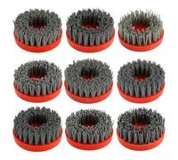 Brosse métallique abrasive circulaire de 10,2 cm pour meuler et nettoyer les surfaces en pierre, dissolvant de rouille et de peinture (grain 3000)