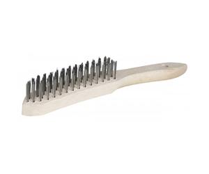 Brosse métallique acier inox- manche bois OUTIFRANCE