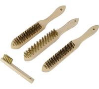Brosse métallique acier, laiton 4 pièces Brüder Mannesmann M41920 1 set