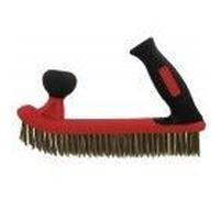 Brosse m?tallique avec poign?e ergonomique 5 rangs acier laitonn? SCID