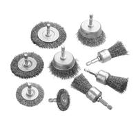 Brosse métallique avec roue - Brosses métalliques pour nettoyer la rouille | Brosse métallique pour meuleuse d'angle avec tige hexagonale de 1/4 pouces, jeu de brosses métalliques avec