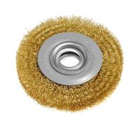Brosse métallique 100 x 20 mm, fil ondulé, plaquée laiton