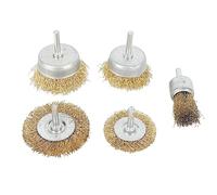 Brosse métallique circulaire en acier inoxydable, ensemble de brosses coupelles à sertir grossières, démontage