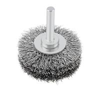 Brosse métallique circulaire for perceuse, meuleuse électrique, polissage, peinture, élimination de la rouille, tige en acier de 6,35 mm, brosse métallique ondulée robuste